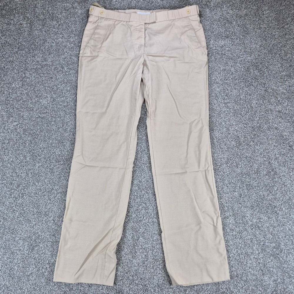 Helmut Lang Dress Pants Womens IT 46 (33x30) Beige Wool Silk Made in Italy
